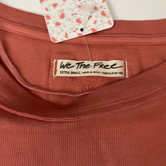 We the Free Daisy Ribbed Braided Cotton Braided long sleeve top sun sand - XS - Picture 5 of 9